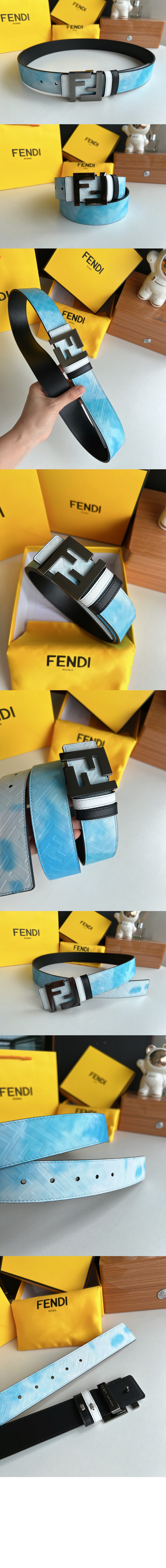 펜디 그러데이션 프린트 벨트 7C042