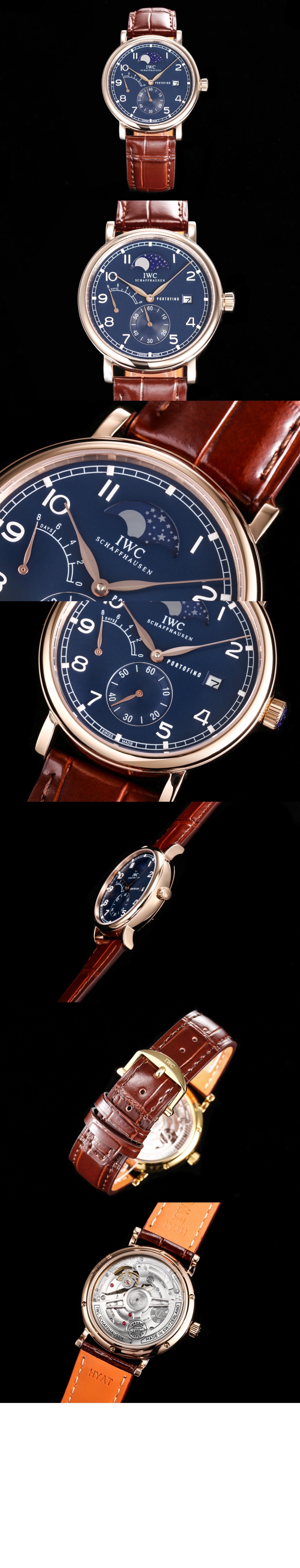 IWC 포르토피노 핸드 와인드 문 페이즈 42 IW510103