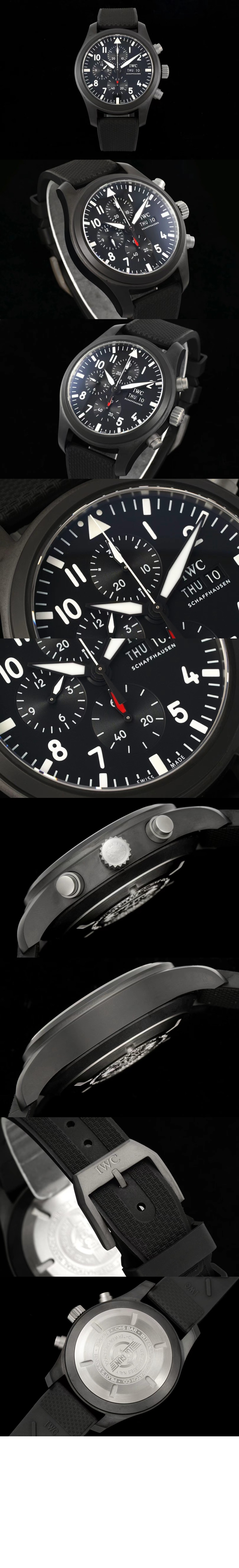 IWC 파일럿 워치 크로노그래프 탑건 44.5 IW389101