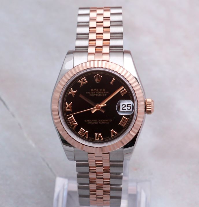 롤렉스 중형 데이저스트 콤비 검정판 로만 178271