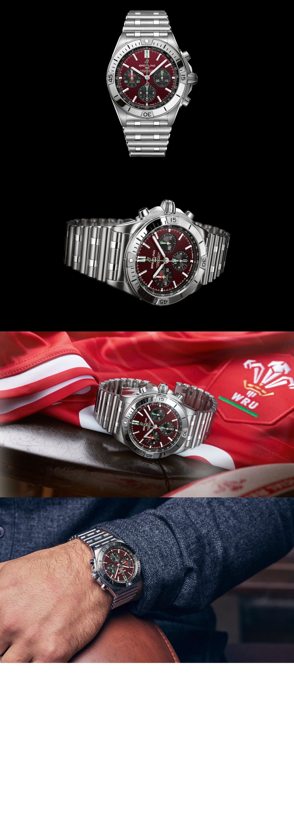 브라이틀링 크로노맷 B01 42 식스 네이션즈 웨일스 AB0134A6