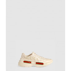 구찌 롸이톤 로고 레더 스니커즈 500877