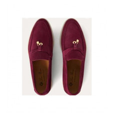 로로피아나 썸머 참스 워크 로퍼 버건디