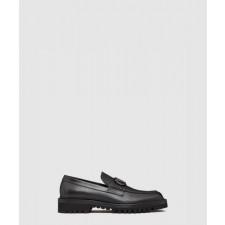 발렌티노 락스터드 송아지 가죽 로퍼