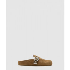 버버리 체크 스웨이드 어친 클로그 81133931