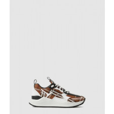 버버리 레더 체크 스니커즈 80642821