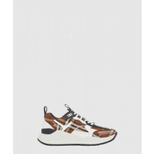 버버리 빈티지 체크 코튼 레더 스니커즈 80642451