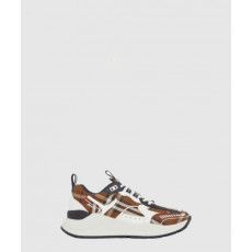 버버리 빈티지 체크 코튼 레더 스니커즈 80642451