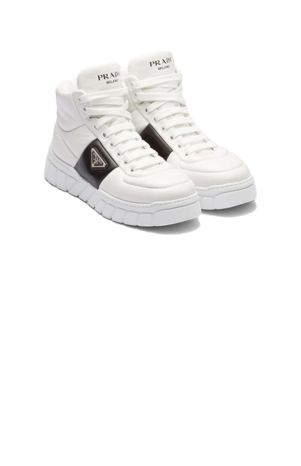프라다 패딩 나파 레더 하이탑 스니커즈 2TE193