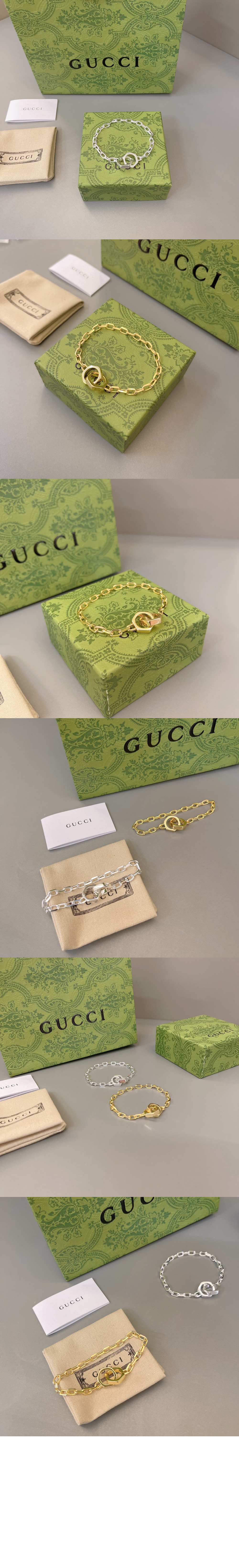 구찌 참이 포함된 트레이드마크 체인 팔찌 796366