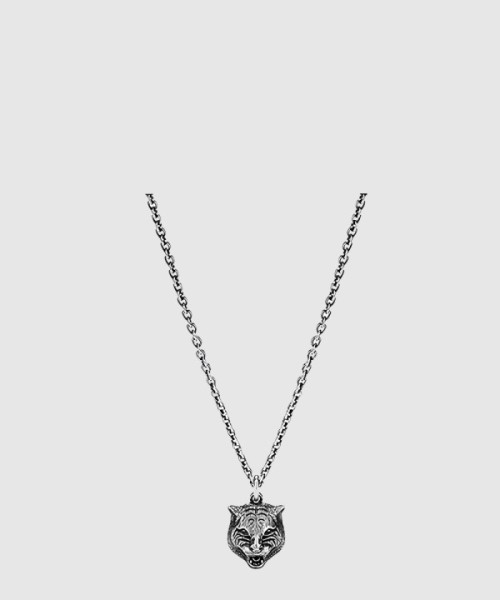 구찌 라이언 헤드 펜던트 목걸이 목걸이 433608