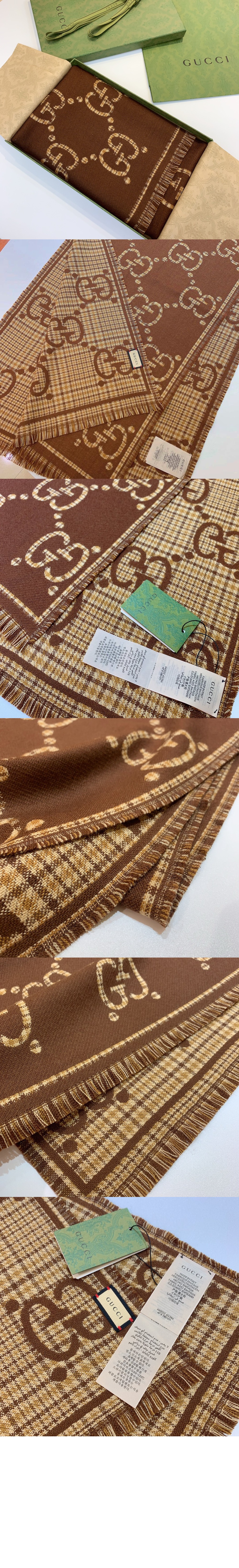 구찌 GG 울 스카프 660025