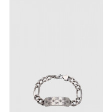 구찌 벌 GG 인그레이빙 체인 실버 팔찌 728264