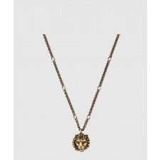 구찌 라이언 헤드 펜던트 목걸이 410673