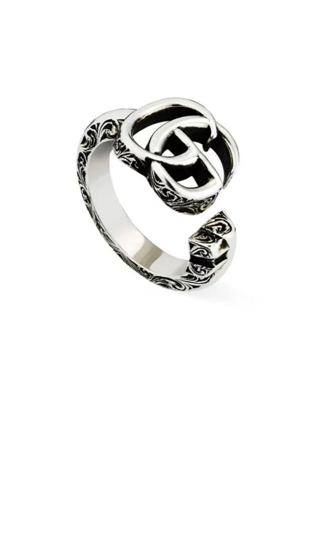 구찌 더블G 키 실버 반지 627760