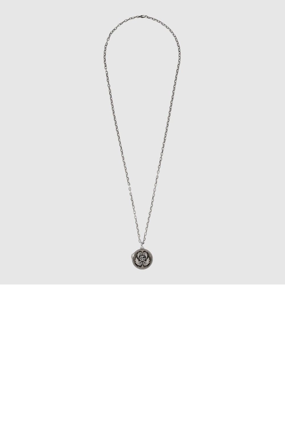 구찌 더블 G 펜던트 디테일의 실버 목걸이 577330