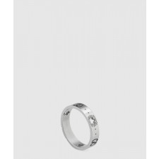 구찌 별 장식의 아이콘 화이트 골드 반지 607339