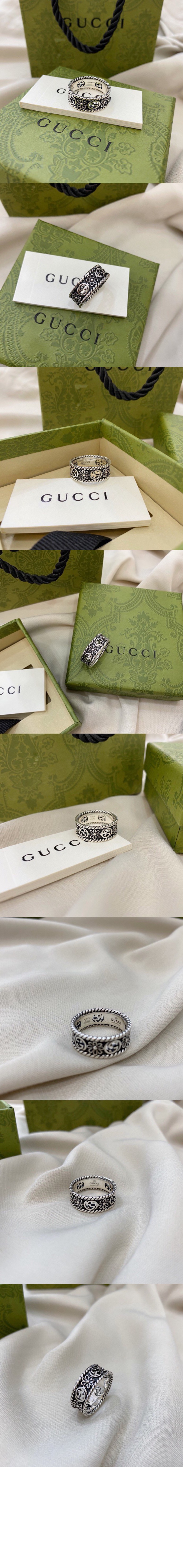 구찌 인터로킹 실버 반지 577263