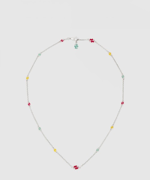 구찌 멀티컬러 에나멜 인터로킹 G 목걸이 728953