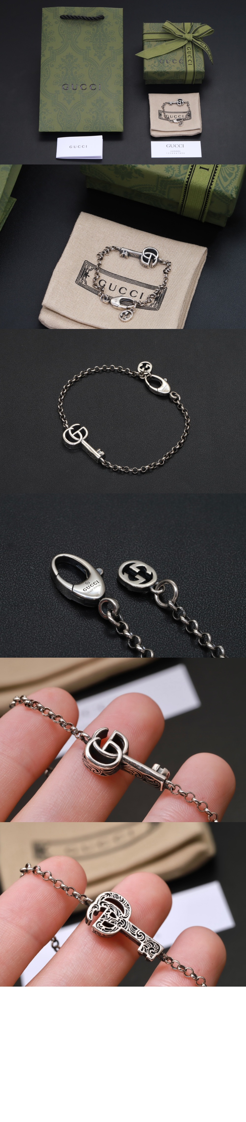구찌 더블 G 키 팔찌 632207