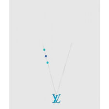 루이비통 펜던트 실버 블루 M01093