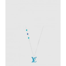 루이비통 펜던트 실버 블루 M01093