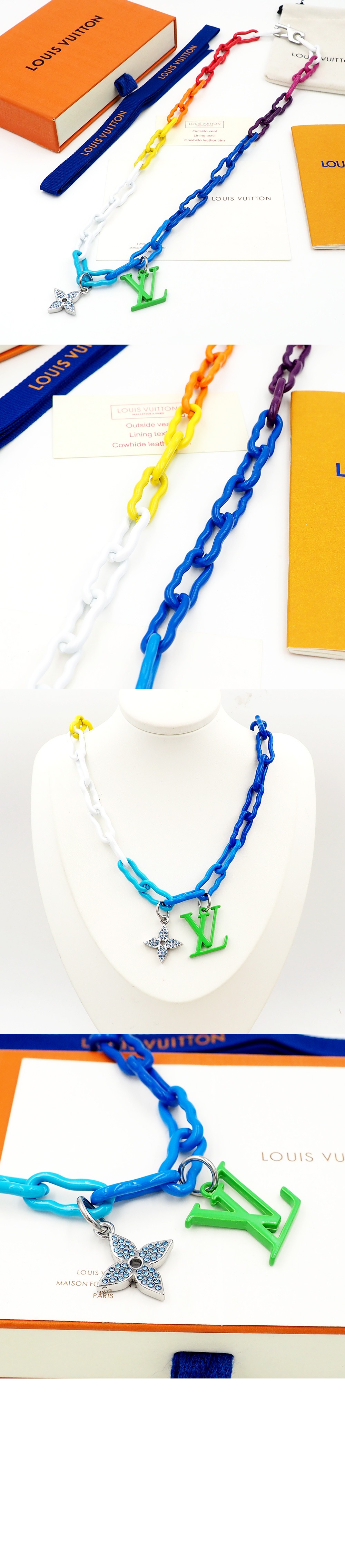 루이비통 레인보우 참 목걸이 M00275
