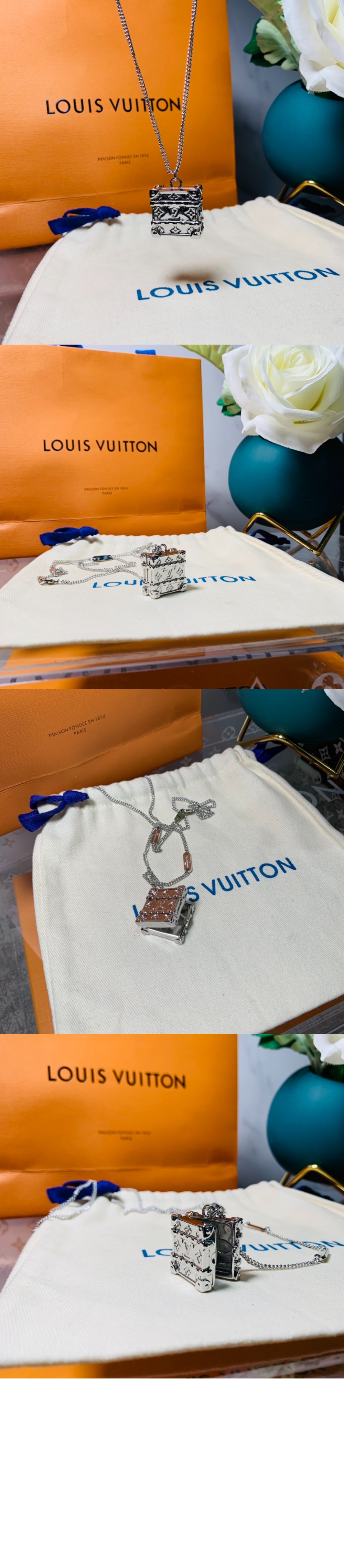 루이비통 트렁크 사물함 목걸이 M00527