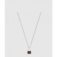 루이비통 락 펜던트 네크리스 실버 M00525