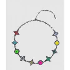 루이비통 MNG 빅 파티 목걸이 멀티컬러 M01058