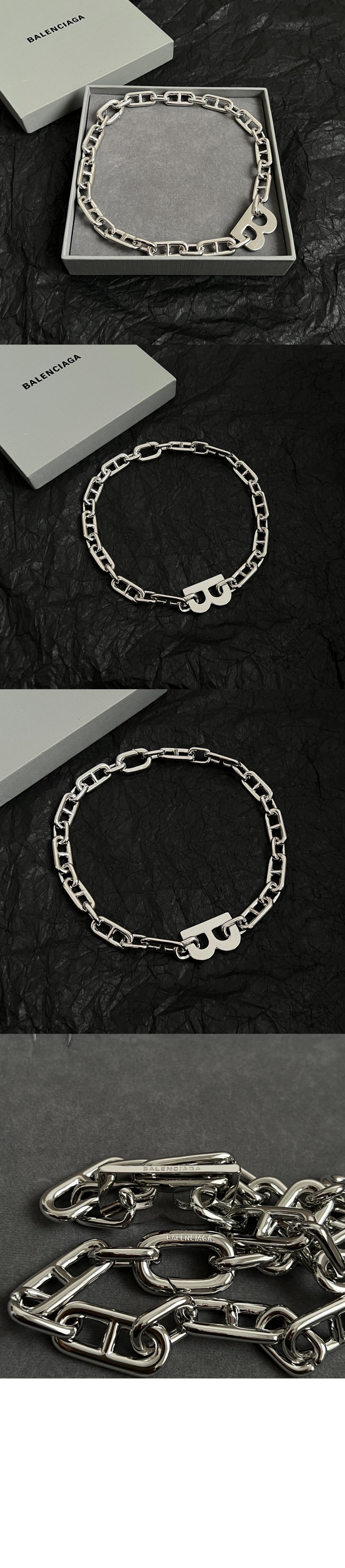 발렌시아가 체인 잔 목걸이 703237