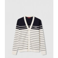 구찌 가디건 스트라이프 로고