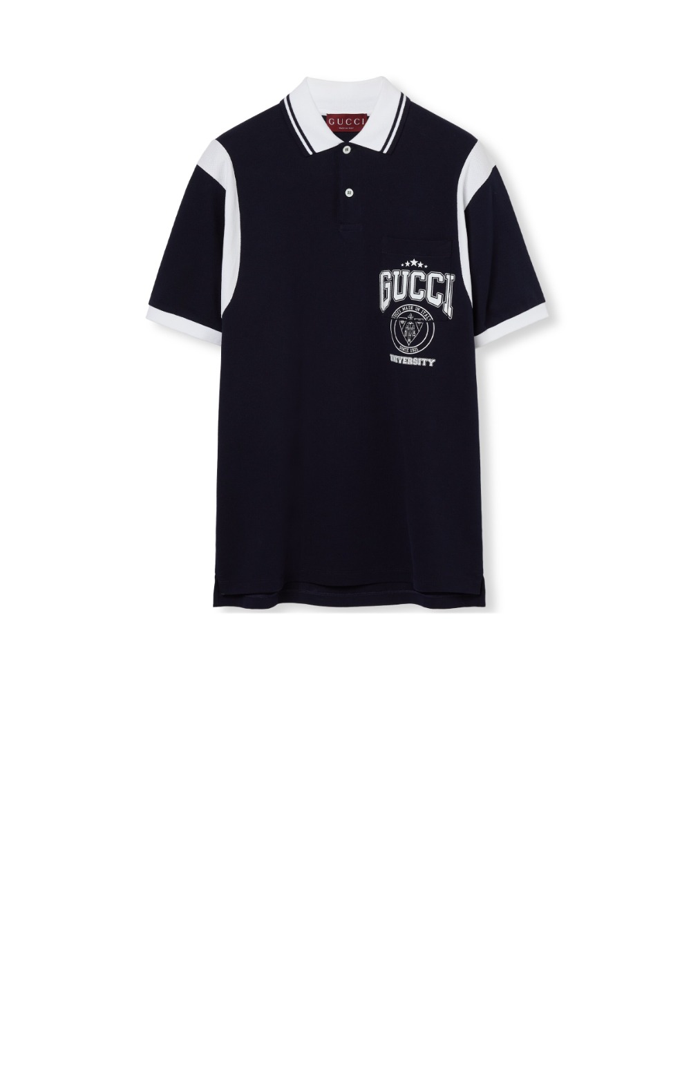 구찌 코튼 피케 프린트 폴로 셔츠