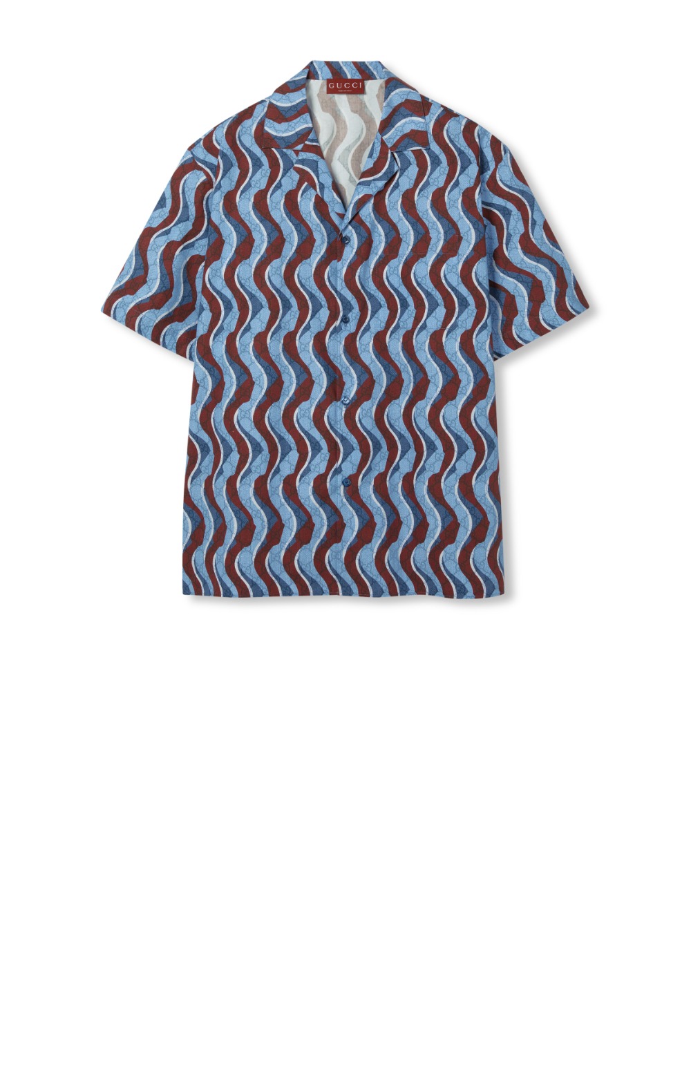 구찌 프린트 코튼 셔츠