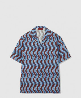 구찌 프린트 코튼 셔츠