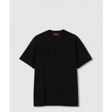 구찌 자수 코튼 저지 티셔츠