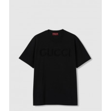 구찌 자수 코튼 저지 티셔츠