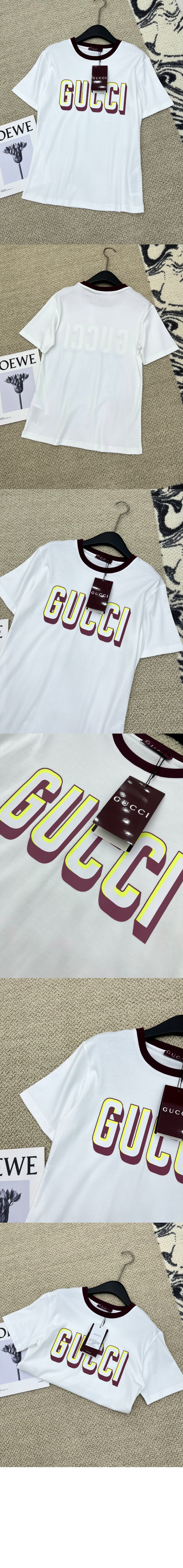 구찌 로고 프린트 반팔