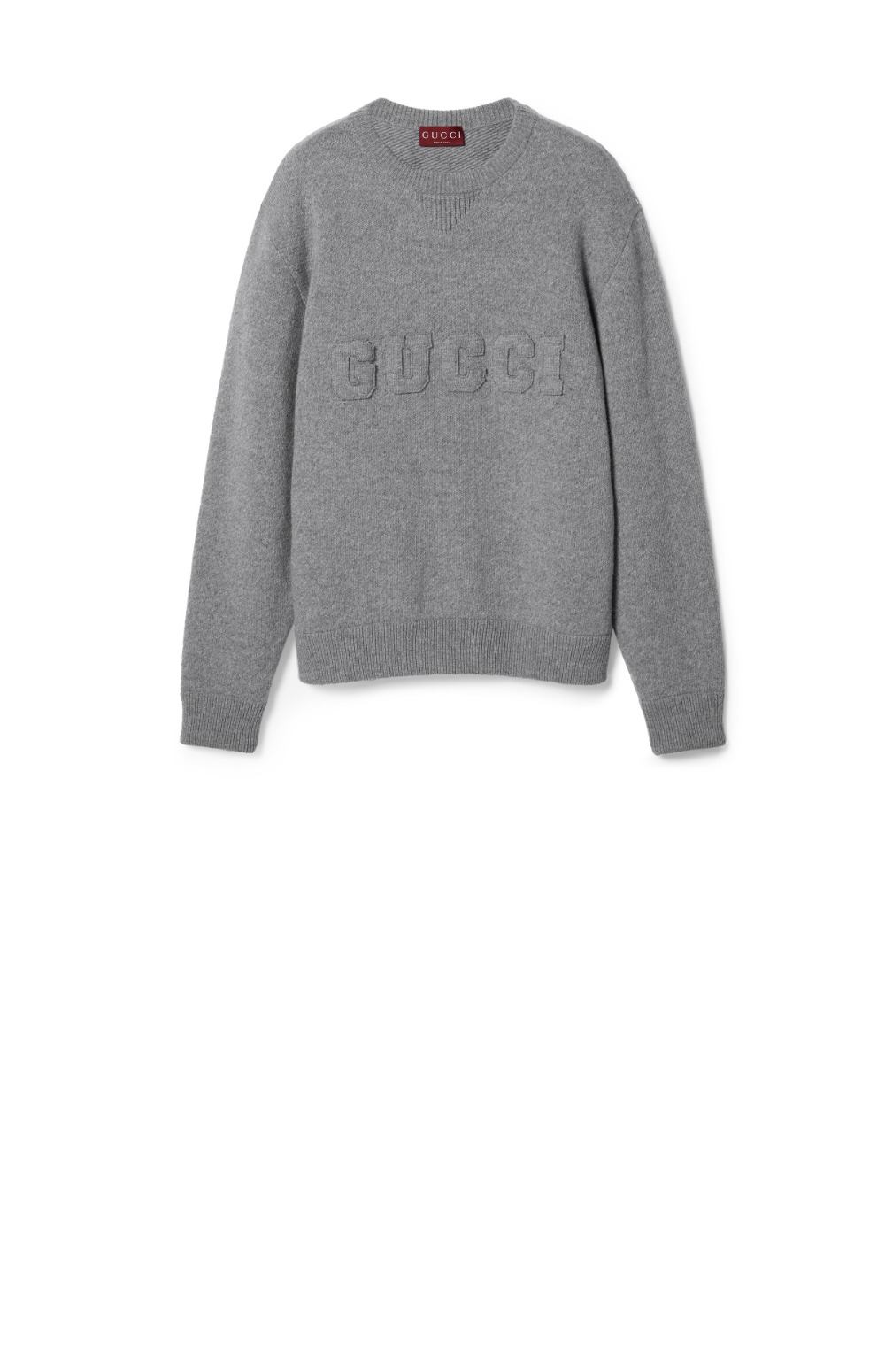 구찌 자수 장식의 울 니트 스웨터