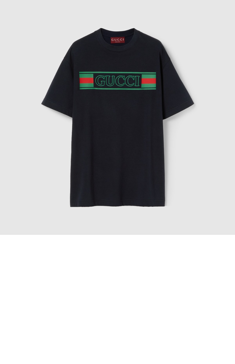 구찌 프린트 코튼 저지 티셔츠