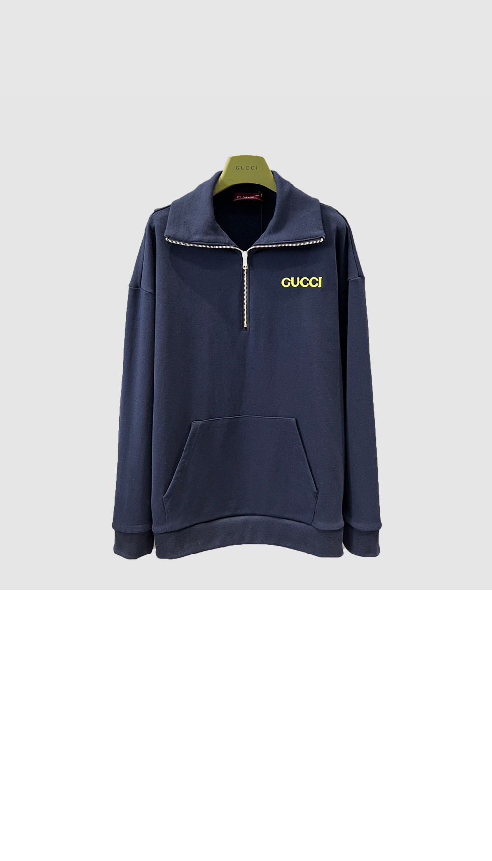 구찌 로고 프린트 면 톱