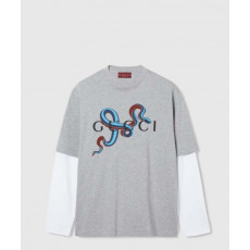 구찌 플라워 코튼 톱