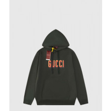 구찌 로고 프린트 코튼 후디