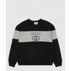 구찌 로고 프린트 면 톱