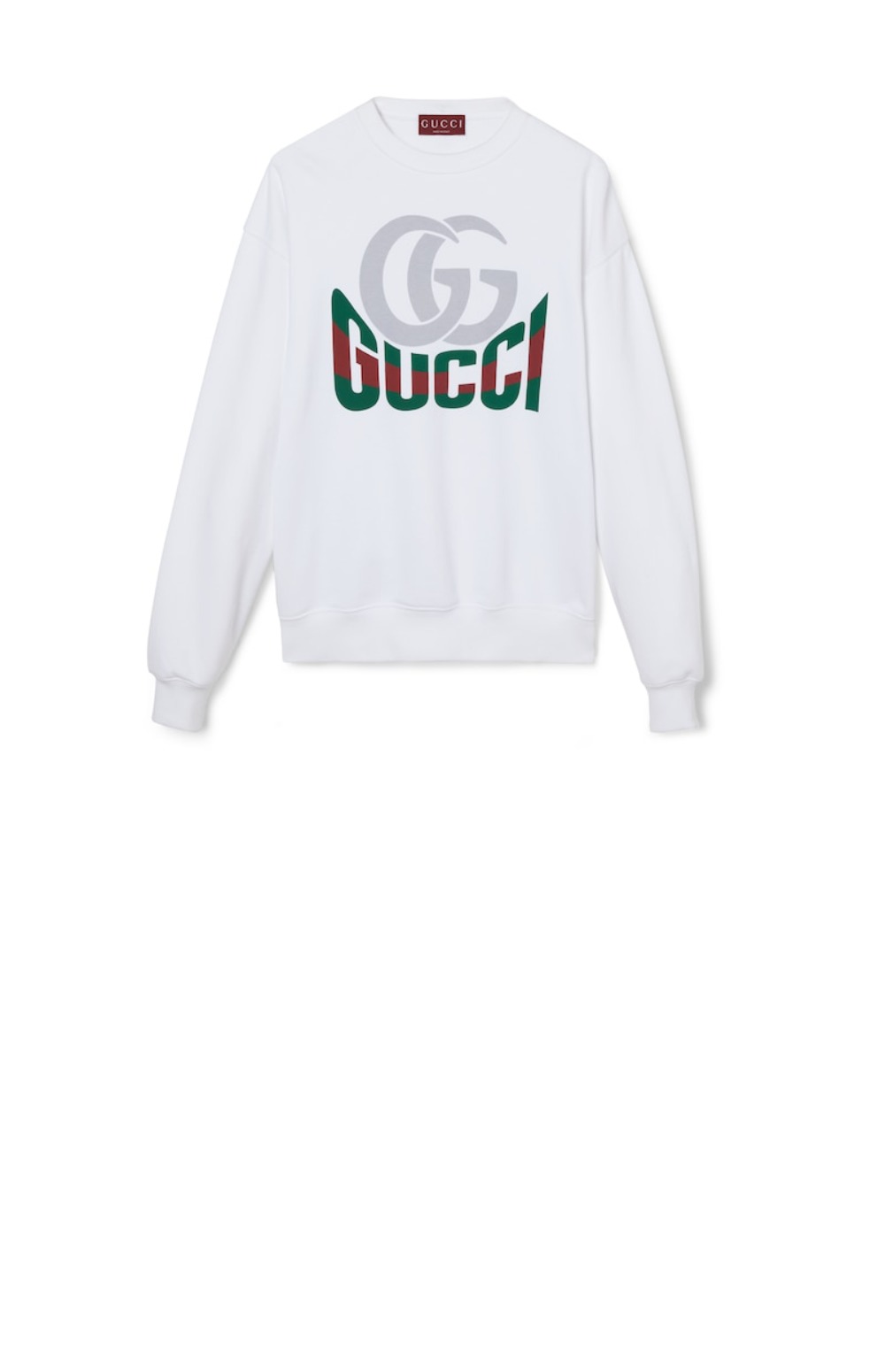 구찌 프린트 코튼 저지 스웨트셔츠