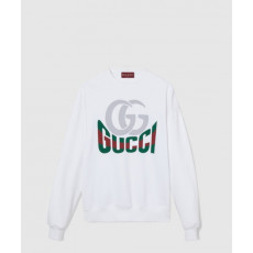 구찌 프린트 코튼 저지 스웨트셔츠