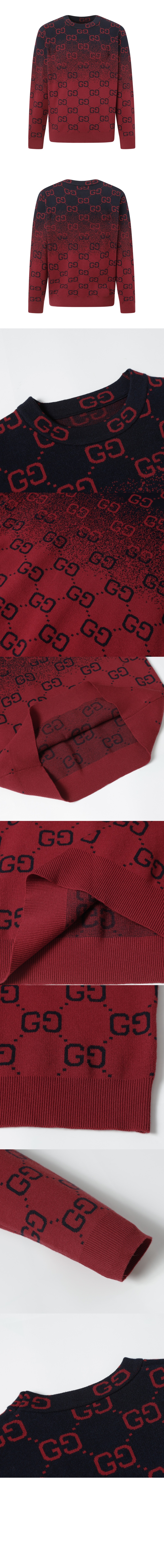 구찌 프린트 니트 톱