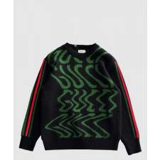 구찌 디테일 코튼 스웨터