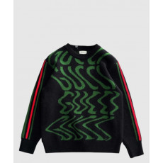 구찌 디테일 코튼 스웨터