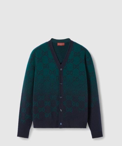 구찌 GG 그라데이션 울 자카드 가디건